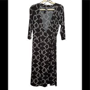 Bisou Bisou Woman’s Dress Crossover V neck, 3/4 Sleeves,Size 8